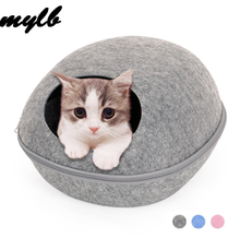 mylb Dog Cat Bed Cave Sleeping Bag Zipper Egg Shape Felt Cloth Pet House Nest Cat Basket Products for Cats Animals Supplies 2024 - buy cheap