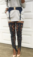 black hollow out full length front zipper new fashion rayon2020 bodycon bandage pants 2024 - купить недорого