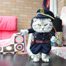 New Hot Sale Cats outfit small Dogs Puppy pet Costume Clothes funny suit Policeman Uniform Cosplay Costumes Cat supplies 2024 - buy cheap