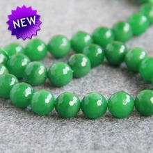 New For Necklace&Bracelet 14mm Natural Green Chalcedony Faceted Beads Round Natural Stone Faceted Beads Jewelry Making Design 2024 - buy cheap