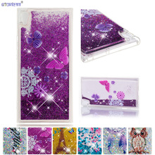 Capa macia para celular sony xperia xa1, capa de tpu com glitter e estrelas, dinâmicas, líquida, areia movediça, g3221, g3223, g3212, g3226 2024 - compre barato