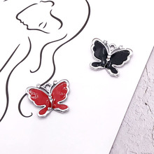 10 pcs/lot Cute Butterfly Enamel Charms Fit Oil Drop Metal Insect Charms Pendant Earring Bracelet Jewelry DIY Accessories YZ227 2024 - buy cheap