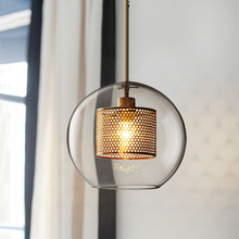 Luminária pendente vintage, estilo loft, com bola de vidro, luz criativa, industrial, restaurante, lâmpada estilo nórdico, café, bar 2024 - compre barato