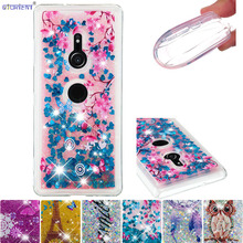 Glitter Cute Cover For Sony Xperia XZ3 XZ 3 Bling Dynamic Liquid Quicksand Bumper Case H9436 H8416 Soft Silicone Fitted Cases 2024 - buy cheap