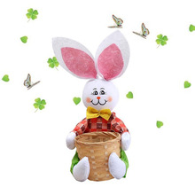 Happy Easter Mini Lovely Cartoon Rabbit Bunny Easter Candy Storage Basket Portable Food Storage Basket Party Decor 2024 - buy cheap