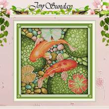 The Red Carp Patterns Counted Cross Stitch 11CT 14CT Cross Stitch Set Wholesale Animals Cross-stitch Kit Embroidery Needlework 2024 - buy cheap