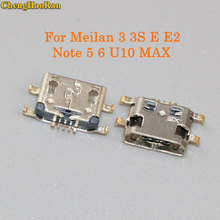 Chenghaoran conector micro usb fêmea, conector de entrada para meizu meilan 3 3s m3 m3s e e2 notes5/6 u10 max, 50-100 peças 2024 - compre barato