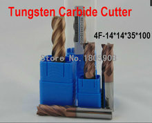 HRC60 4F-14*14*35*100 cnc cutter tool  tungsten alloy milling cutter 2024 - buy cheap