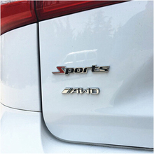 Drop shiping 2017 1PCS car stickers Sports Word letter 3D Chrome metal 13.5*1.3cm Emblem Badge Decal Auto Graphic sticker#LDa 2024 - buy cheap