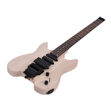 NEW arrival ammoon Unfinished DIY Electric Guitar Kit Basswood Body Rosewood Fingerboard Maple Neck Special Design 2024 - buy cheap