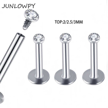 JUNLOPWY Internally Thread 16g Screw Labret Ring Piercing Lip Bar Barbell Surgical Monroe Lips Rings Body Jewelry Earring 200pcs 2024 - buy cheap