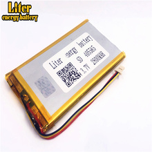 Bateria de lítio polímero 1.0mm 3 pinos, 3.7v 405585 3.7v 2800mah, tablet pc 7 polegadas recarregável bateria de li-polímero 2024 - compre barato