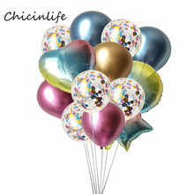 Chicinlife-globos coloridos de confeti, decoración de fiesta de cumpleaños, boda, nacimiento de género 2024 - compra barato