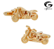 New Arrival High Quality Designer   Copper Material Sports Motorcycle Style Golden Colour   Cuff Links 2024 - buy cheap