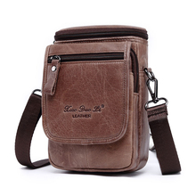 New Genuine Leather Men Waist Belt Bag Cell Phone Pouch Travel Shoulder Crossbody Fanny Pack male Casual Coin Purse Waist Packs 2024 - buy cheap