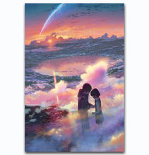 Póster de Arte de seda de Kimi no na wa, pegatina de pared de película de Anime japonés, regalo de decoración, oferta de 2017 2024 - compra barato