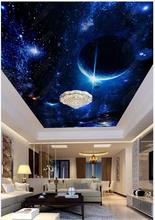 Personalizado foto papel de parede do teto 3d papel de parede céu estrelado zenith mural teto fundo papéis para sala estar decoração 2024 - compre barato