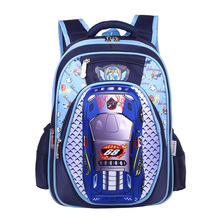 3D Car Printing Primary Kids School Bag For Boy Fashion Primary Children's Nylon Backpack Satchel 2024 - buy cheap