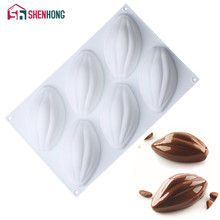 SHENHONG 6 Cavitys Olive Pastry Silicone Cake Mold For Baking Mould Decoration Mousse Dessert Bakeware For Home Use Wedding DIY 2024 - compre barato