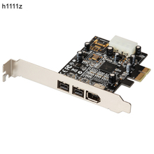 H1111Z добавить на карты PCI Express 3 порта Firewire 1394B & 1394A PCIe 1,1x1 карта TI XIO2213B чипсет 1394 кабель видео захвата карты 2024 - купить недорого