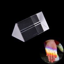 Rainbow Optical Glass Triple Triangular Prism Physics Teaching Light Spectrum with Gift Box Size: Approx. 50x30x30mm 2024 - buy cheap