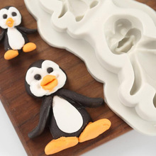 DIY Penguin silicone mold cake decoration chocolate biscuit clay resin mold baking tool 2024 - buy cheap