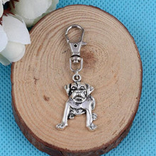 Hound-Anillo de Llavero perro de plata Vintage para llaves de coche, accesorio para bolso, joyería artesanal, 10 Uds., A563 2024 - compra barato