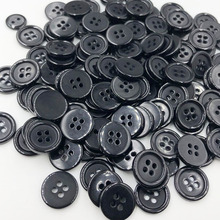 50/100pc 15mm Sewing Button DIY Crafts Plastic Button Black Color PT243 2024 - buy cheap