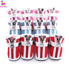 DOGBABY Dog Shoes Mesh Surface Breathable Pet Shoes Cotton Cloth Zipper Design Dogs Shoes Spring Summer Cool Shoes For Teddy 2024 - buy cheap