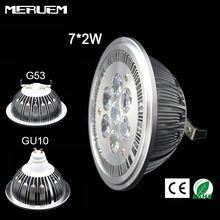 G53/GU10  ES111 QR111 AR111 LED lamp 14W Spotlights 7*2w lights Warm White /Nature White/Cool White Input DC 12V/AC85-265V 2024 - buy cheap