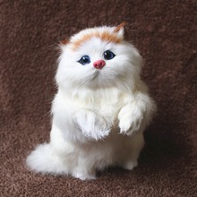 Handmade Real Fur Simulation Cat Animal Children Plush Toys Artificial Cats Children Gift Photograph Props Simulation Cat 2024 - buy cheap