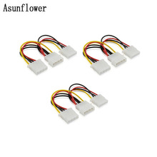 3 шт. 4 Pin Molex Male To Dual IDE Molex 2 порта Female Y Splitter адаптер питания Удлинительный кабель для CD драйвера жесткого диска 2024 - купить недорого