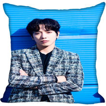 Custom Kpop Jung Yong Hwa Printed Square silk Pillowcases 40x40cm,35x35cm One Side Satin Pillowcase Custom Logo 2024 - buy cheap