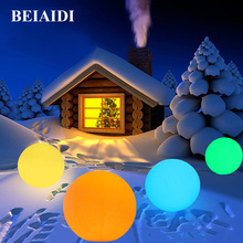 BEIAIDI 16 1 pc Jardim Ao Ar Livre Luz Brilhante Bola com Controle Remoto Cor Candeeiros De Mesa KTV Bar Festa IP65 Paisagem Gramado pátio Da Lâmpada