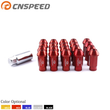 Parafusos antifurto para roda, porcas para roda de corrida de alumínio cnspeed com 20 peças, chave de segurança + 1 chave 2024 - compre barato