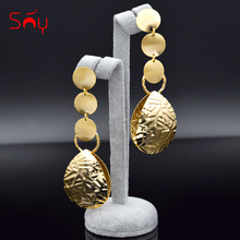 Sunny Jewelry Hot Selling Big Round Earrings For Women Long Drop Dangle Earrings Dubai Fashion Earrings For Party Anniversary 2024 - buy cheap