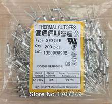 Free Shipping 100PCS/lot NEW SF226E SEFUSE Cutoffs Thermal Fuse 227C  227 Degree 10A 250V Metal fuse SF226E 2024 - buy cheap