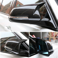 Pair Carbon Fiber look  Car Rear View Mirror Cover Cap For BMW F20 F22  F30 F31 F32 F33 F36 F34 F35 2024 - buy cheap