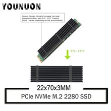 2Pcs YOUNUON Aluminum Heatsinks for PCIe NVMe M.2 2280 SSD with Silicone Thermal Pad, DIY Laptop PC Memory Cooling Fin Radiation 2024 - buy cheap