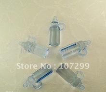 Hot Sale-Wholesale 500pcs Mini Acrylic Clear Blue Baby Bottles Baby Shower Favors~Cute Charms-New Arrivals 2024 - buy cheap