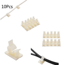 10Pcs/lot Cable Cord Adhesive Fasteners Clips Organizer Clamp Mounting Range Wireless Cable Clips Wire Holder 2024 - buy cheap