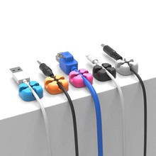 Cross-shaped 5pcs Soft Silicone Cable Winder Desktop Wire Organizer Earphone Cable Holder Clip Mouse Cord Protector ,CBSX-5 2024 - buy cheap