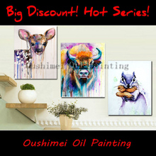 Handmade Animals Oil Painting Modern Abstract Hang Paintings For Christmas Wall Decor Deer Painting On Canvas Cute Squirrel 2024 - buy cheap