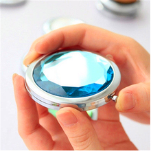 Espejo de maquillaje plegable de doble cara, espejo pequeño de Metal y cristal, espejo de maquillaje de doble cara 2024 - compra barato