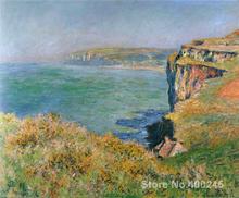 Cliff at Grainval Claude Monet painting for sale oil on canvas Hand painted High quality 2023 - buy cheap
