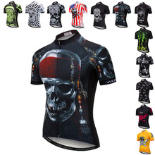 Weimostar Pirate Skull Cycling Jersey Men Summer Pro Team MTB Bike Jersey Top Quick Dry Bicycle Shirt Polyester Cycling Clothing 2022 - buy cheap