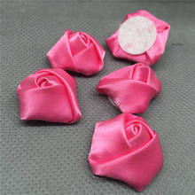 50pcs 25mm Satin Ribbon Rose Flower DIY Craft Wedding Appliques rose 2024 - buy cheap