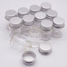 Frascos de cristal transparente con tapa de tornillo de aluminio, frascos de muestra vacíos para mensajes, joyería, 5ml, 12 Uds. 2024 - compra barato