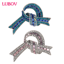 Zinc Alloy Crystal Glass Bow Brooches Pin for Women Fashion Luxury Brooches Pins Broch Pin for Wedding 2016 New Arrival Jewelry 2024 - buy cheap