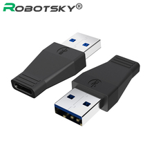 Robotsky USB 3,1 type C адаптер USB 3,0 папа-USB-C Женский адаптер конвертер для Macbook huawei P9 Xiaomi 4C Nexus 5X6 P 2024 - купить недорого